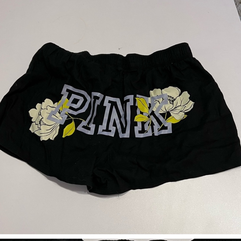victoria secret pink black shorts